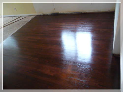 Room hard wood floor